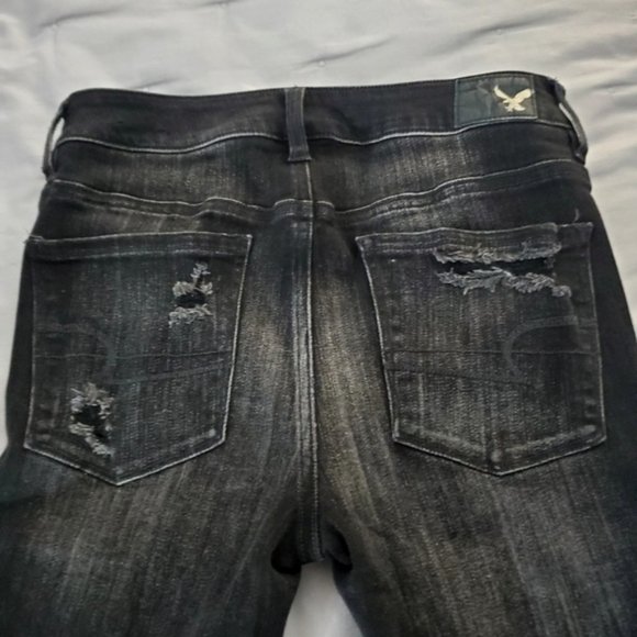 American Eagle Outfitters- Hi-Rise Jegging Super-Super Stretch-Black - Picture 7 of 16